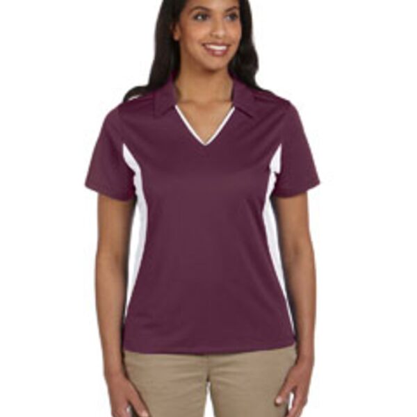 Ladies' Side Blocked Micro-Piqué Polo Thumbnail